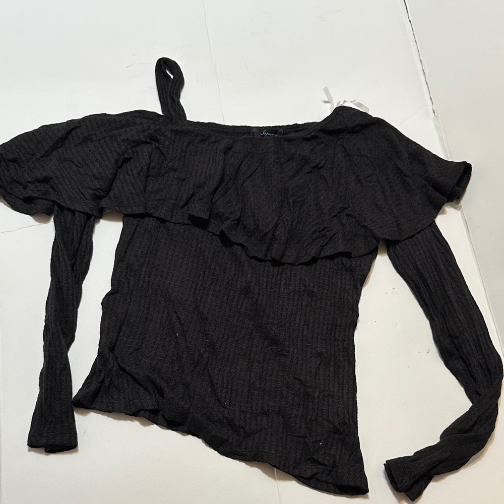 Soprano Black Off-Shoulder Top new S NWT